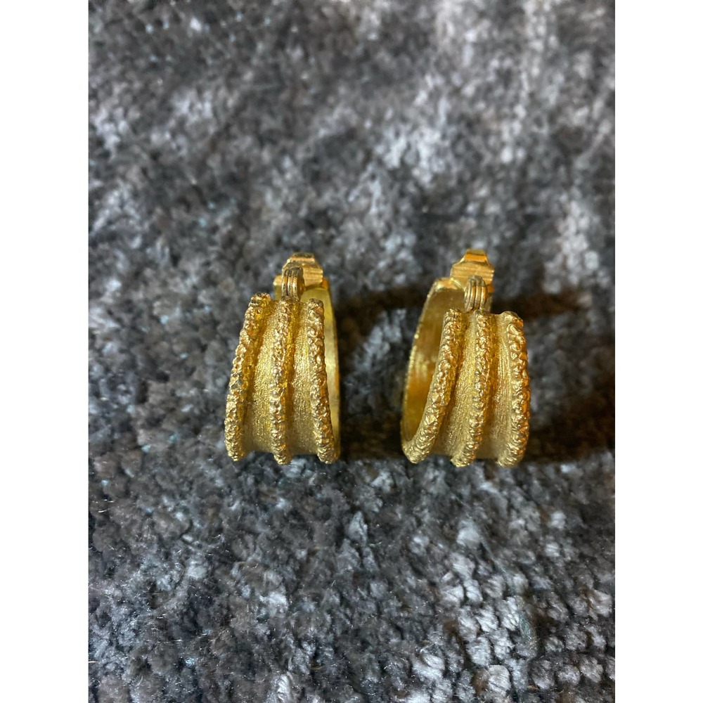 Monet Clip on Gold Hoops